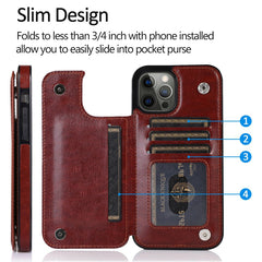 Stylish Multi-Card Holder iPhone Wallet Case