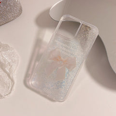 Pink Sand Bow iPhone Case side view