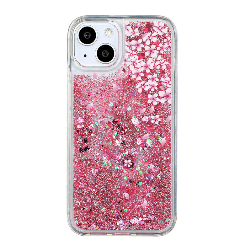 Front view of glittery phone case