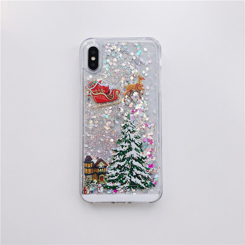 Glitter Liquid Case for iPhone in gold