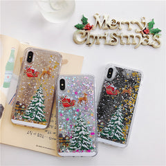 Glitter Liquid Case for iPhone in silver