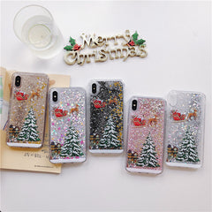 Glitter Liquid Case for iPhone in gold