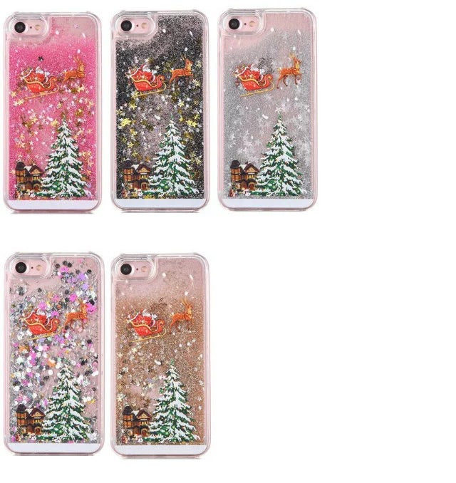 Back view of the black Glitter Liquid Case for iPhone