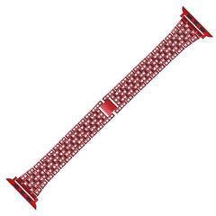 Luxury diamond-studded metal Apple Watch band in silver