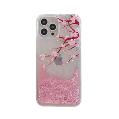 Elegant Pink Blossom Phone Case on a phone
