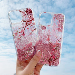 close-up of the Elegant Pink Blossom Phone Case