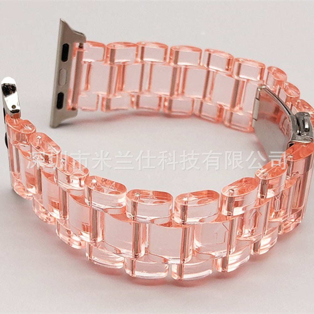 Mermaid Pink resin watch band for Apple Watch