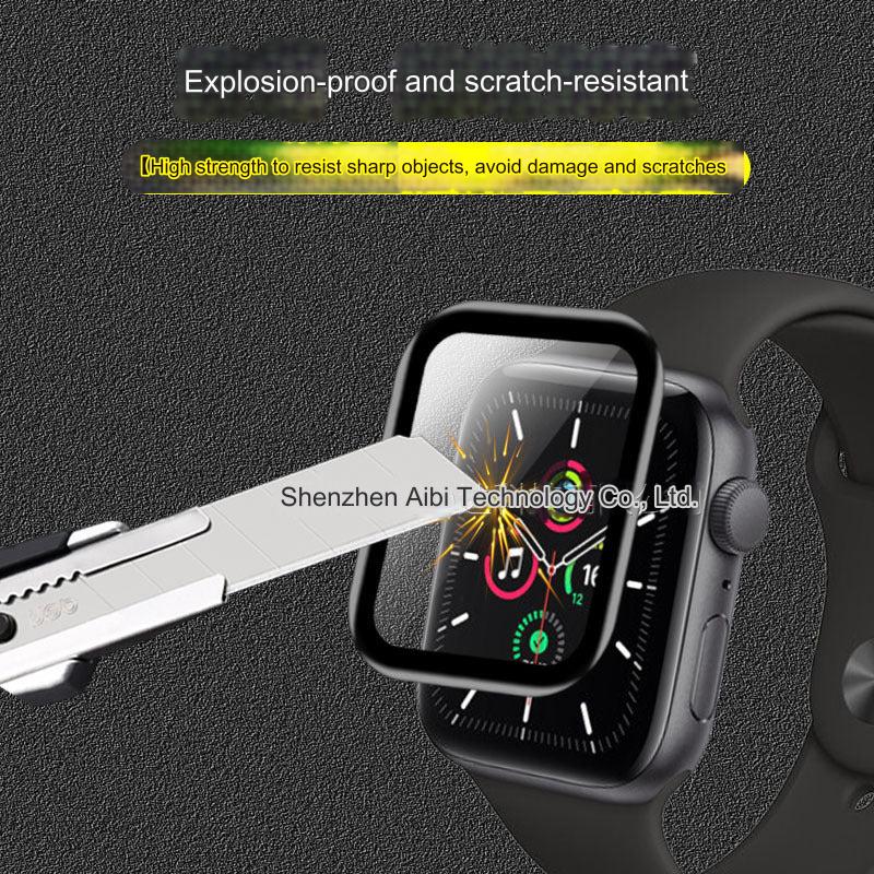 Close-up of anti-fingerprint watch protective film