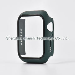 Apple Watch case with various colours on table