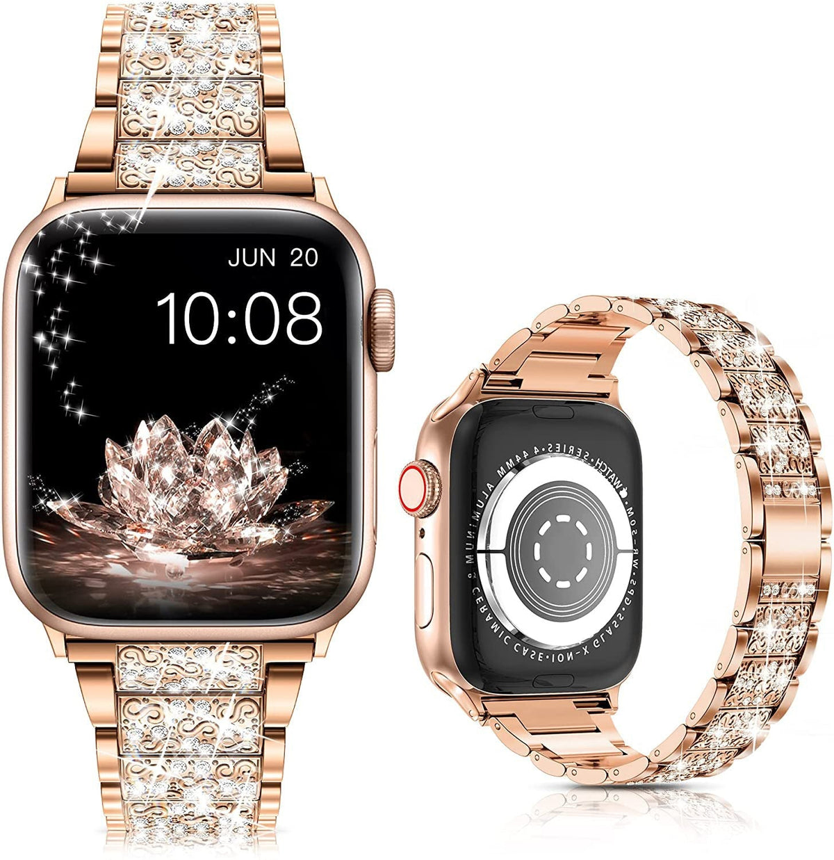 Apple Watch bands displayed on a soft surface