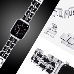 Stylish metal watch band in silver for Apple Watch