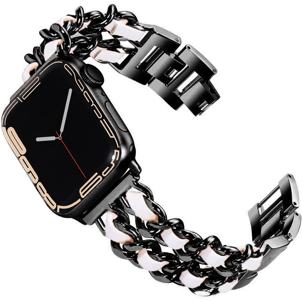 Stylish metal watch band in black for Apple Watch