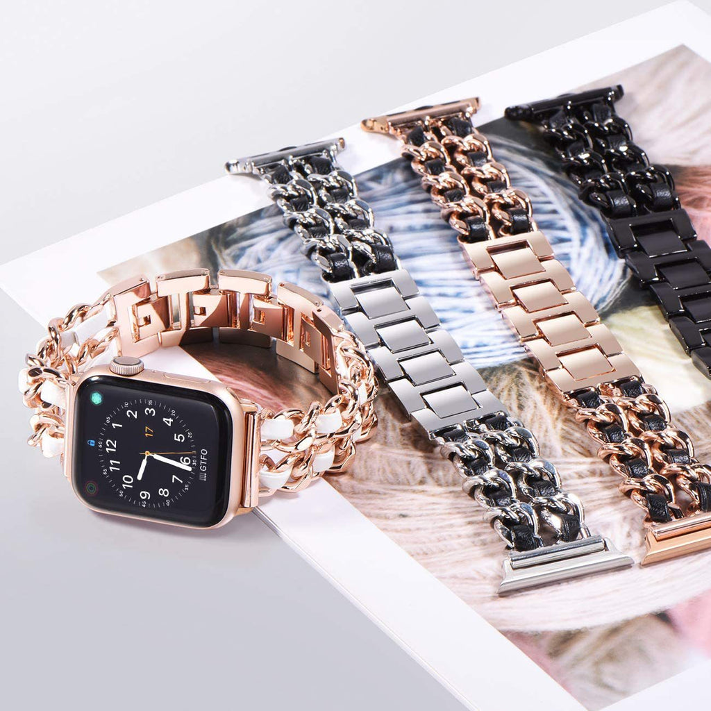 Adjustable stainless steel watch band for Apple Watch