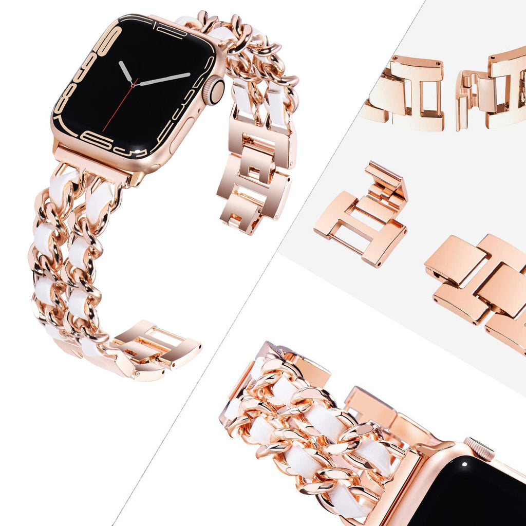 Fashionable watch band on wrist