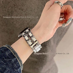 Adjustable stainless steel watch band for Apple Watch
