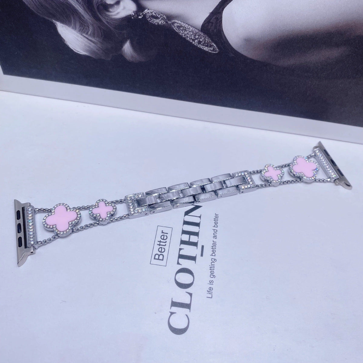 Silvery satin finish Apple Watch band image 6