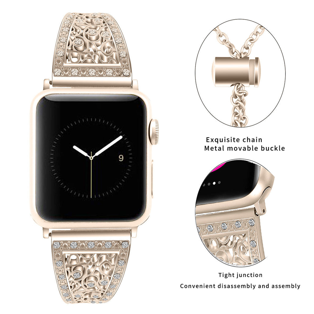 Premium quality rhinestone apple watch band