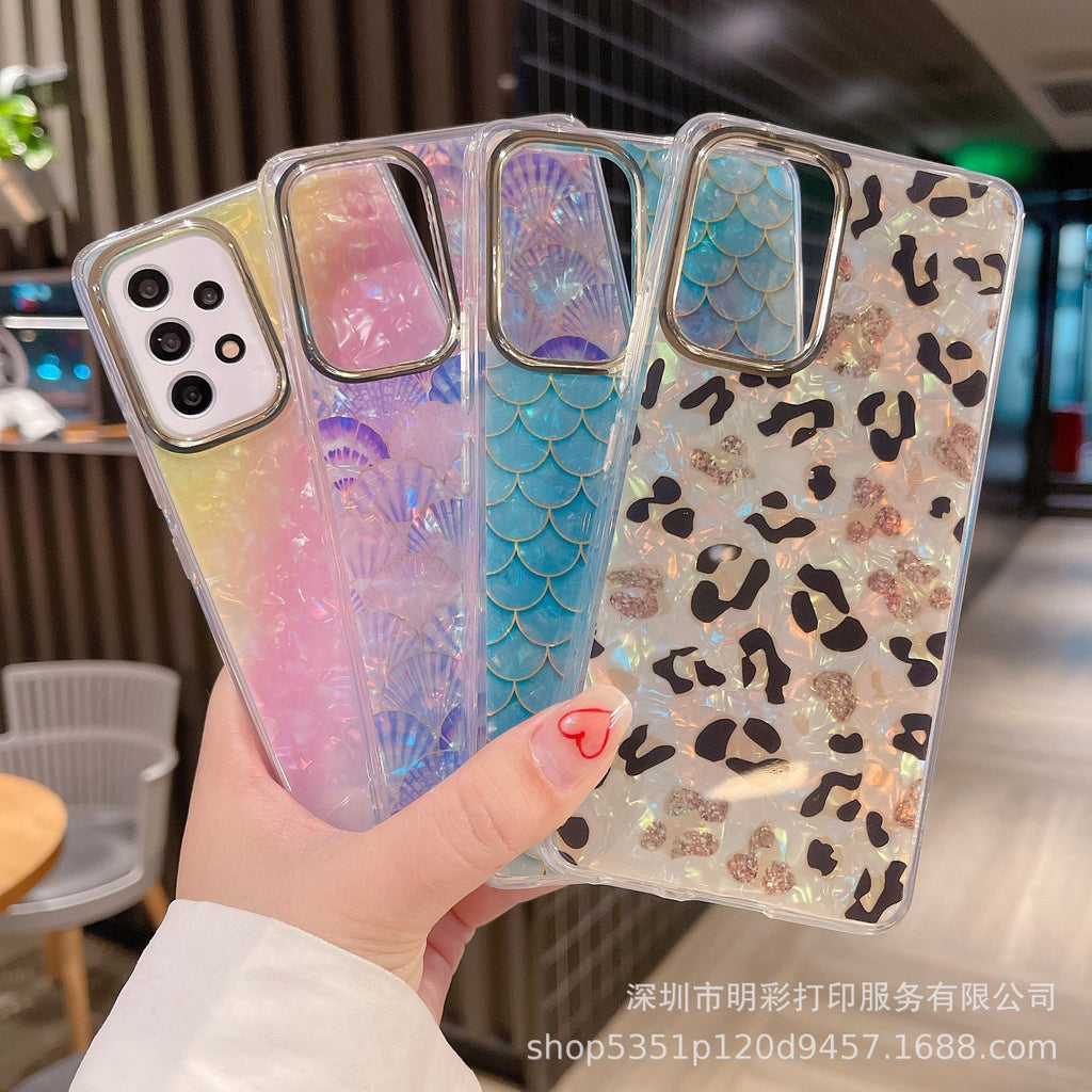 Sleek Marble Pattern Samsung Case in Leopard