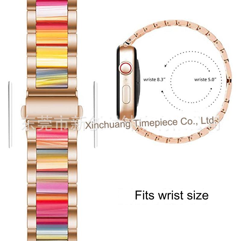 Luxurious lightweight metal resin band for Apple Watch - Silver colour
