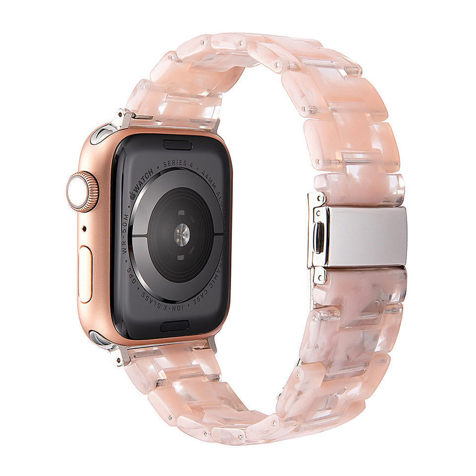 Stylish natural resin Apple Watch band in various colours