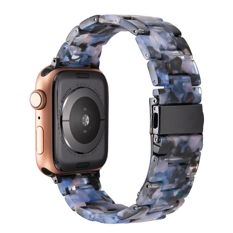 Stylish natural resin Apple Watch band in various colours
