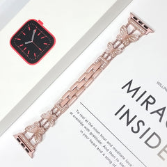 Rainbow metal band for Apple Watch with rhinestones