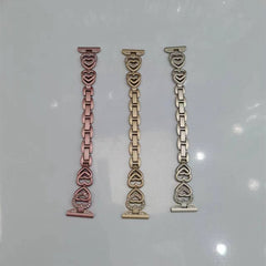 Metal watch bands set for Apple Watch with rhinestones