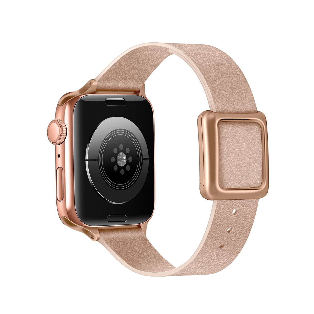 Genuine leather Apple Watch band in Starlight colour