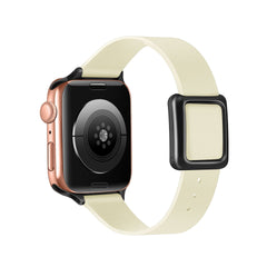 Sandy Beige genuine leather Apple Watch band