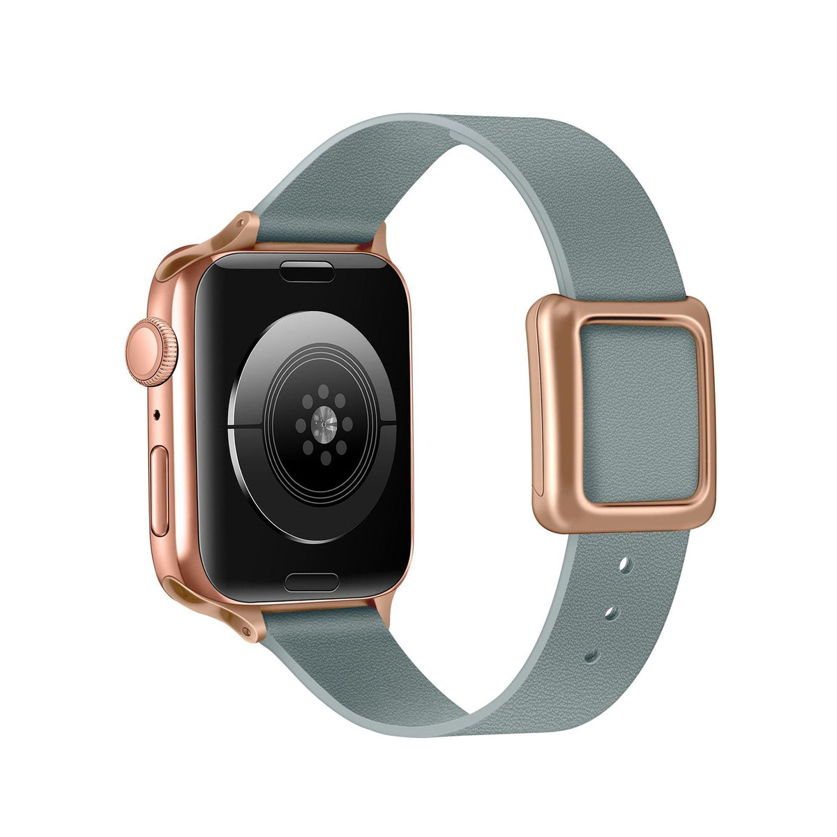 Stylish lifestyle shot of Apple Watch with leather band