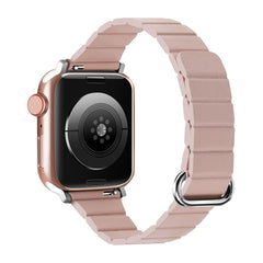 Elegant leather wristband in Rose Gold for Apple Watch