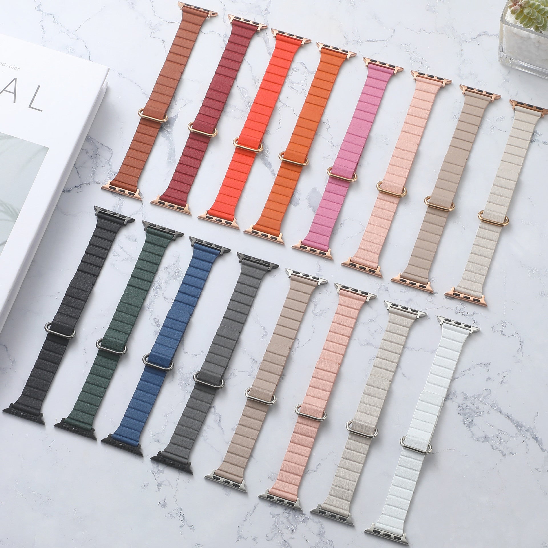 Leather wristband for Apple Watch with chic design