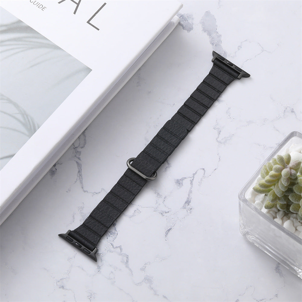 Wine Red magnetic clasp wristband for Apple Watch