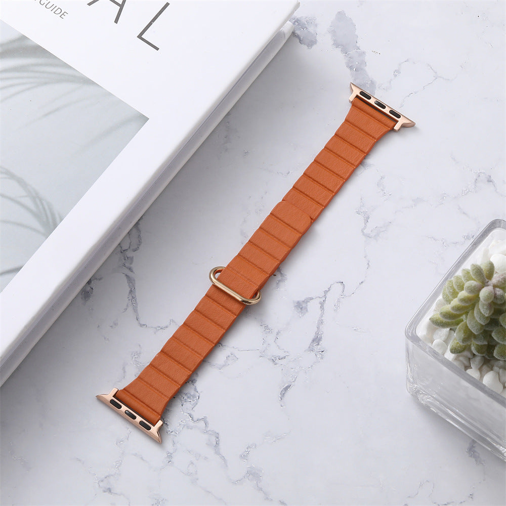 Midnight Blue leather wristband for smartwatches