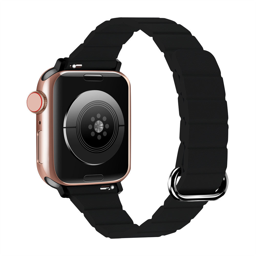 Close-up of magnetic buckle on wristband