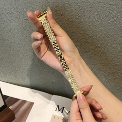 Stylish Metal Diamond Watch Band for Apple Watch Rose Gold