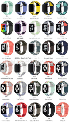 Image of dual colour silicone sport band for Apple Watch 1