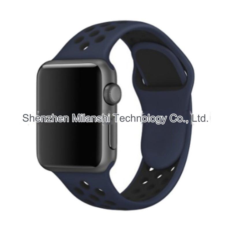 Image of dual colour silicone sport band for Apple Watch 6