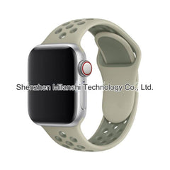 Image of dual colour silicone sport band for Apple Watch 8