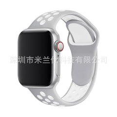Image of dual colour silicone sport band for Apple Watch 10