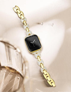 Black Metal Diamond Apple Watch Band stylish look