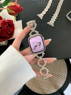 Starlight Apple Watch Band in multiple angles