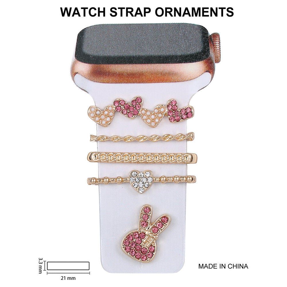 User wearing the diamond-studded silicone strap
