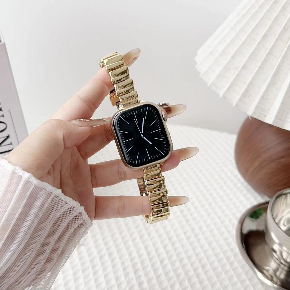 Stylish Irregular Metal Square Apple Watch Band Image 6