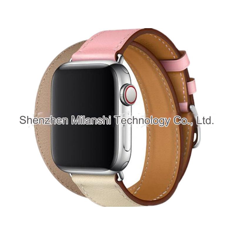 Genuine leather watch band featured on display