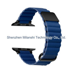 Midnight blue leather band for Apple Watch accessories