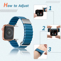 Stylish black leather strap for Apple Watch Series S9