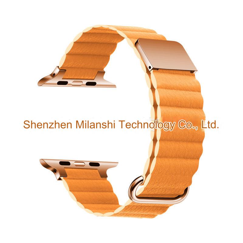 Midnight blue leather band for Apple Watch accessories