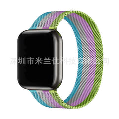 Different colour options of Milanese loop bands