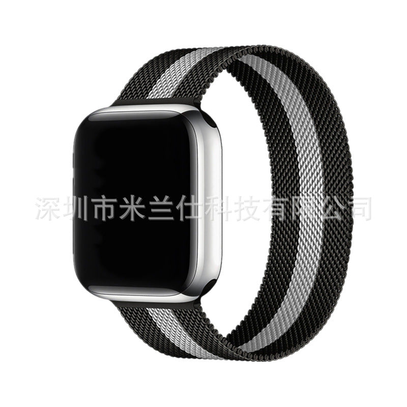 Lifestyle image of Apple Watch with Milanese loop band